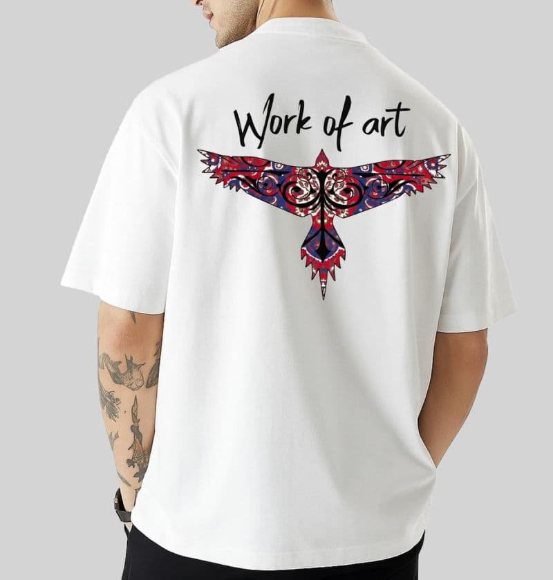 Men's Stylish Premium Drop Shoulder - White