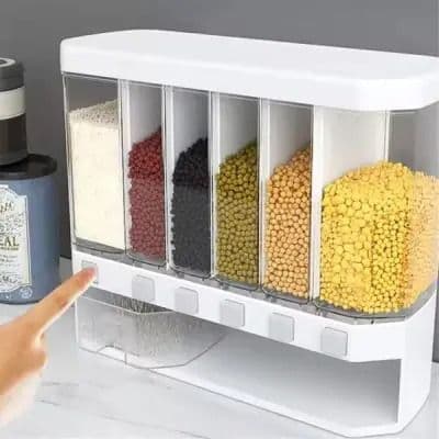 6-in-1 Wall Mounted Food Storage Box for Kitchen
