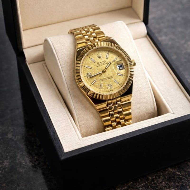 ROLEX Honeycomb Dial Ladies Watch