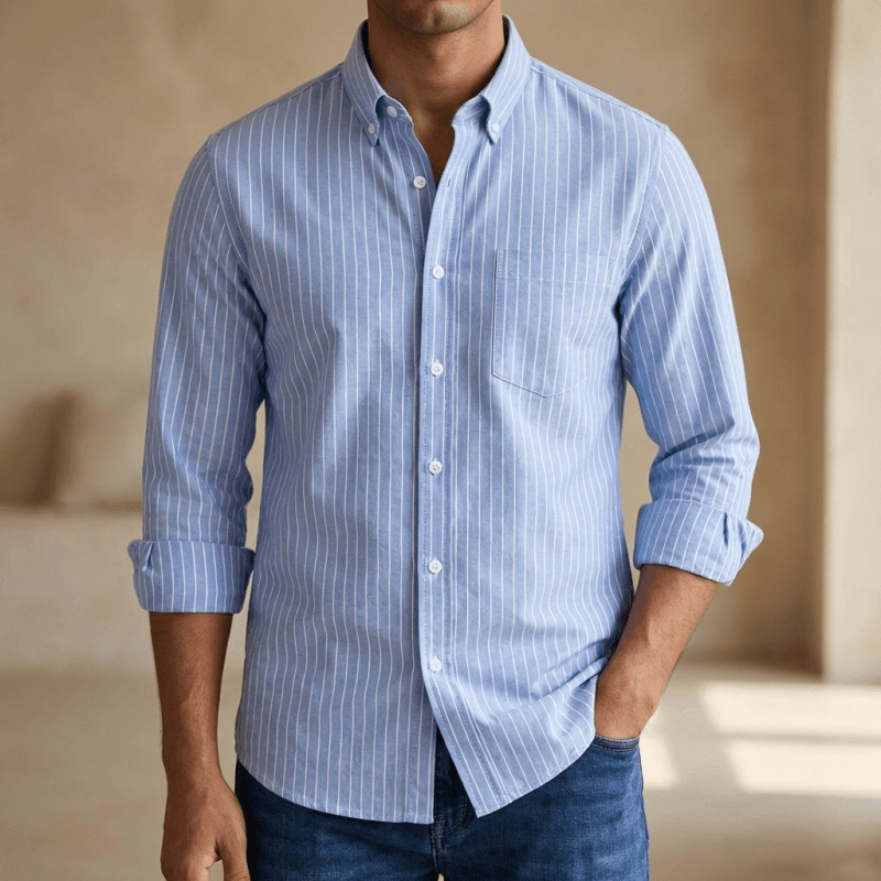 Mens long sleeve Strip shirt