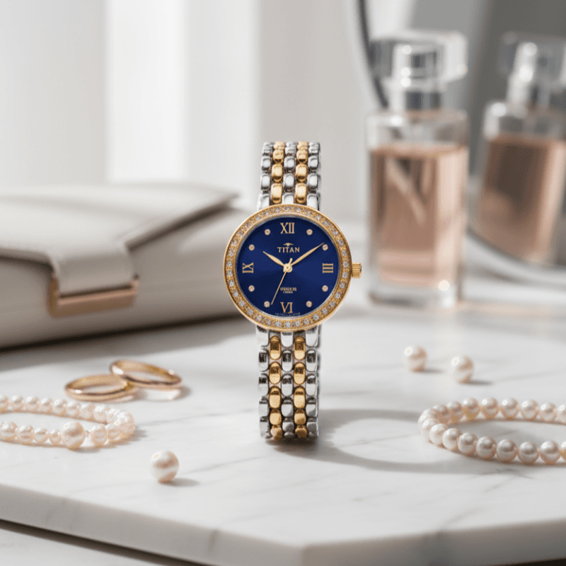 Titan Two-Tone Roman Dial Watch