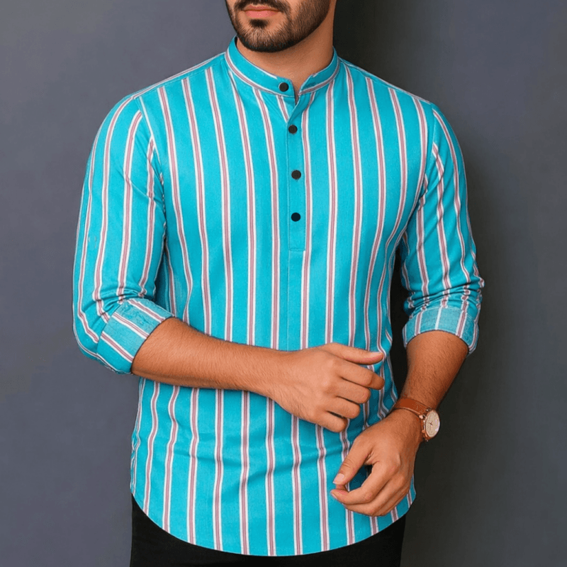 Premium Long Sleeve Striped Katua for Men