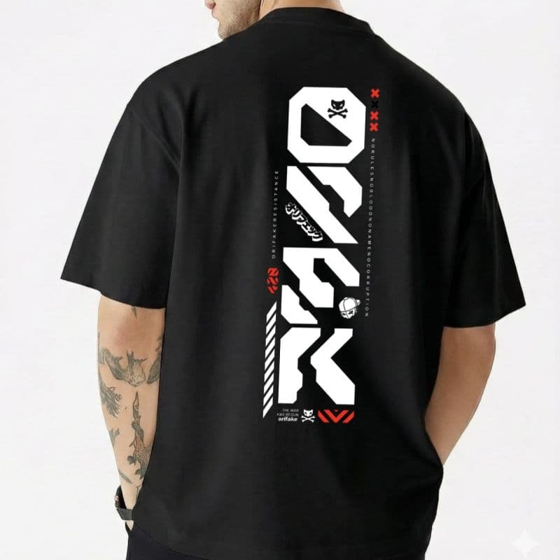 Men's Stylish Premium Drop Shoulder - Black