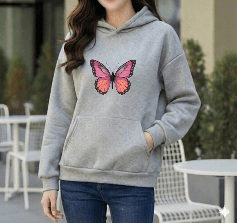 Premium Comfortable Printed Ladies Winter Hoodie